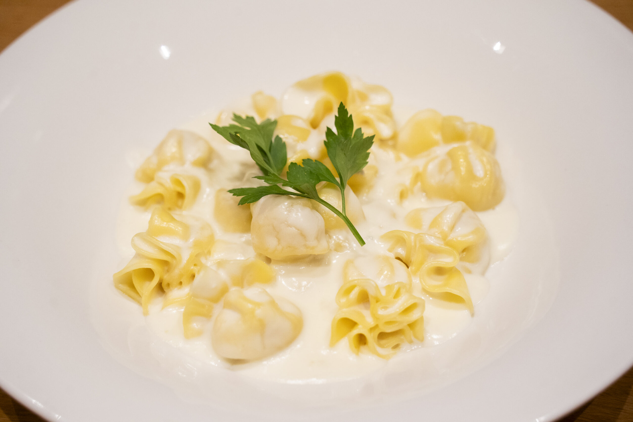 Fiocchi de pera i gorgonzola als 4 formatges